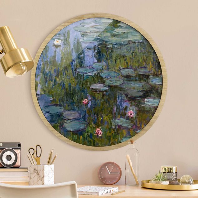 Rond schilderijen Claude Monet - Ninfee (Nympheas)