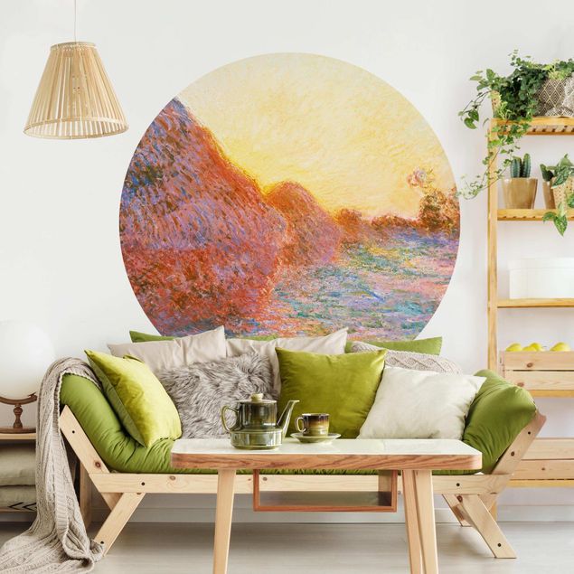 Behangcirkel Claude Monet - Haystack In Sunlight