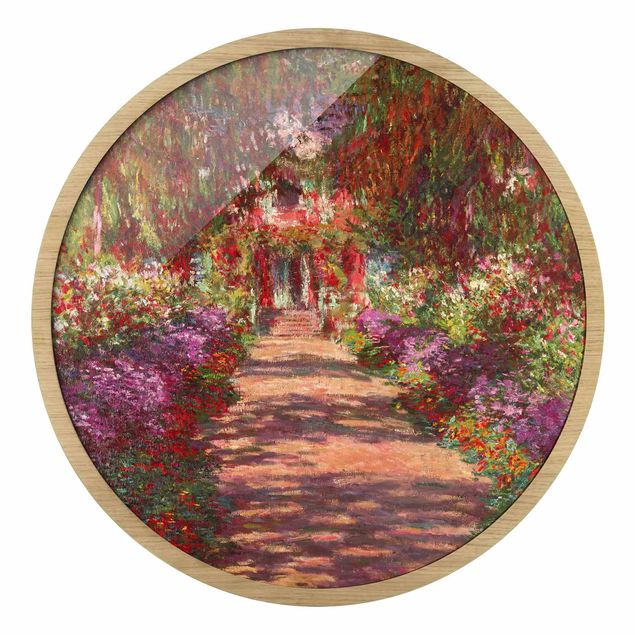 Rond schilderijen Claude Monet - Vialetto nel giardino a Giverny