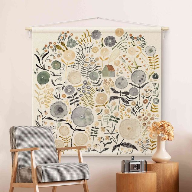 muur tapijt Claudia Voglhuber - Sea Of Flowers