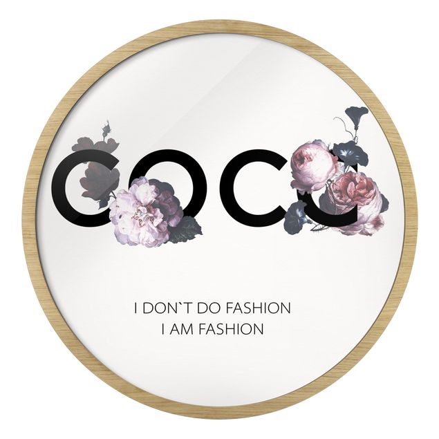 Rond schilderijen COCO - I don´t do fashion Rose