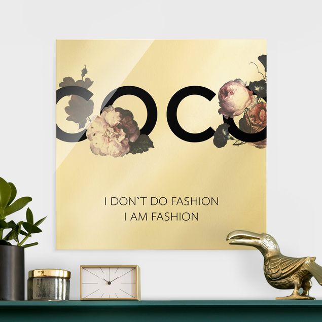Glas Magnetboard COCO - I dont´t do fashion Roses