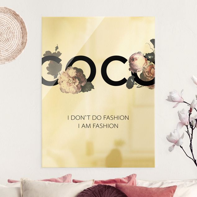 Glas Magnetboard COCO - I dont´t do fashion Roses