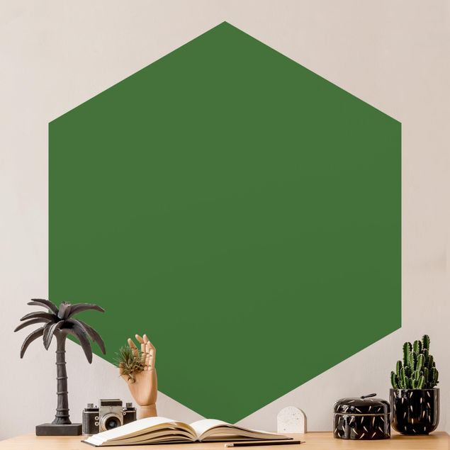 Hexagon Behang Colour Dark Green