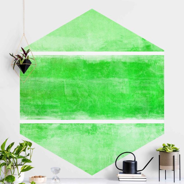 Hexagon Behang Colour Harmony Green