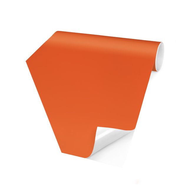 Hexagon Behang Colour Orange