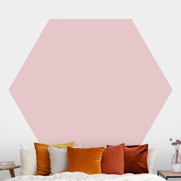 Hexagon Behang Colour Rose