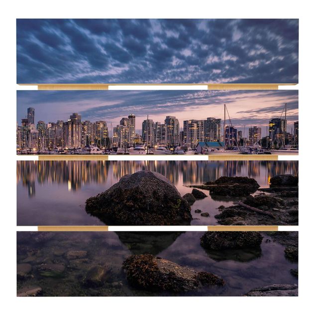 Houten schilderijen op plank Vancouver At Sunset