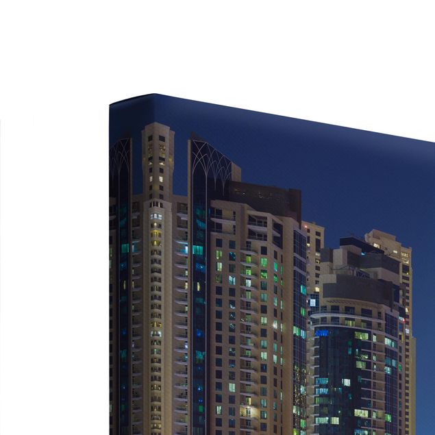 Canvas schilderijen - 2-delig  Dubai Night Skyline
