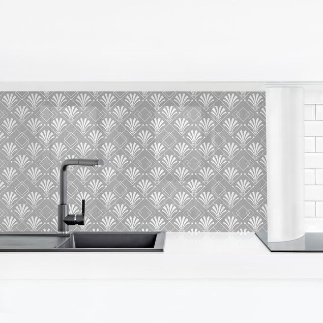 Achterwand voor keuken Glitter Look With Art Deko On Grey Backdrop