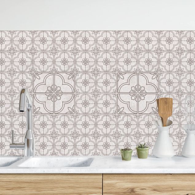 Achterwand voor keuken patroon Lagos Grey