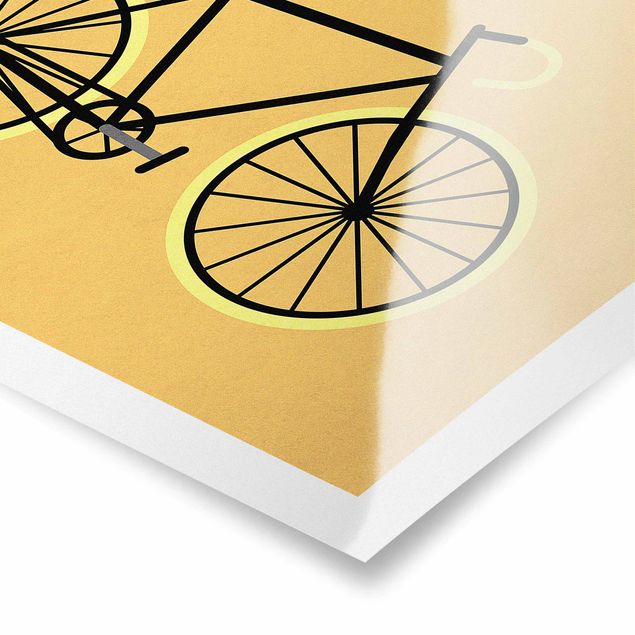 Posters Bicycle In Yellow