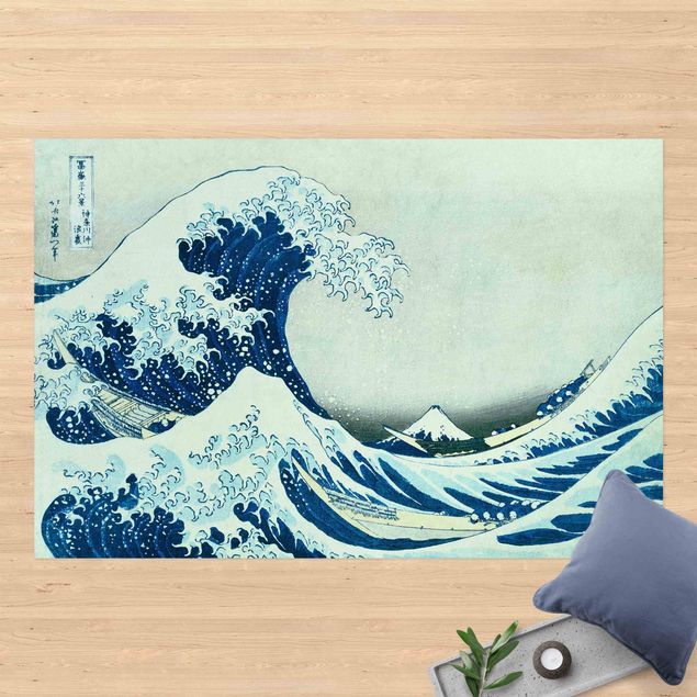 moderne vloerkleden Katsushika Hokusai - The Great Wave At Kanagawa