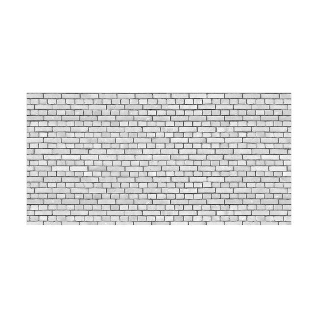 wit kleed Brick Wall White