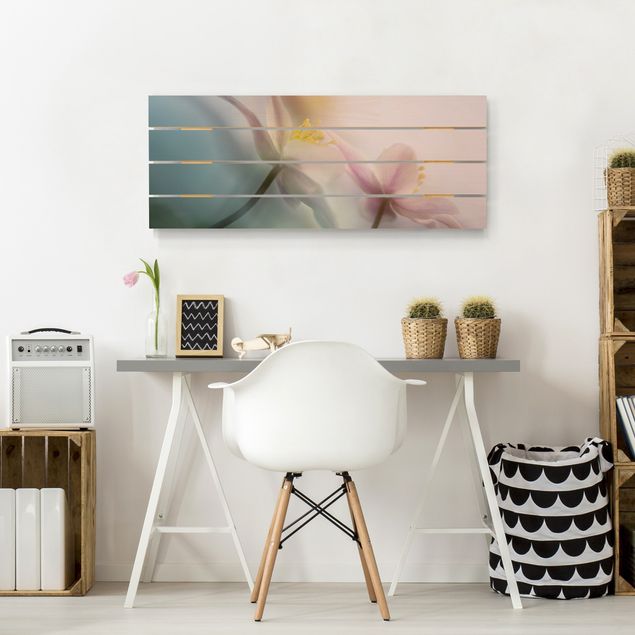 Houten schilderijen op plank Wood anemone