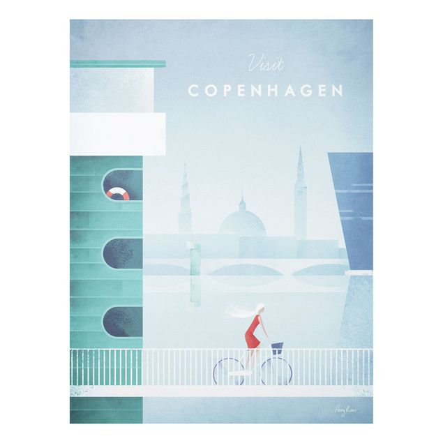 Forex schilderijen Travel Poster - Copenhagen
