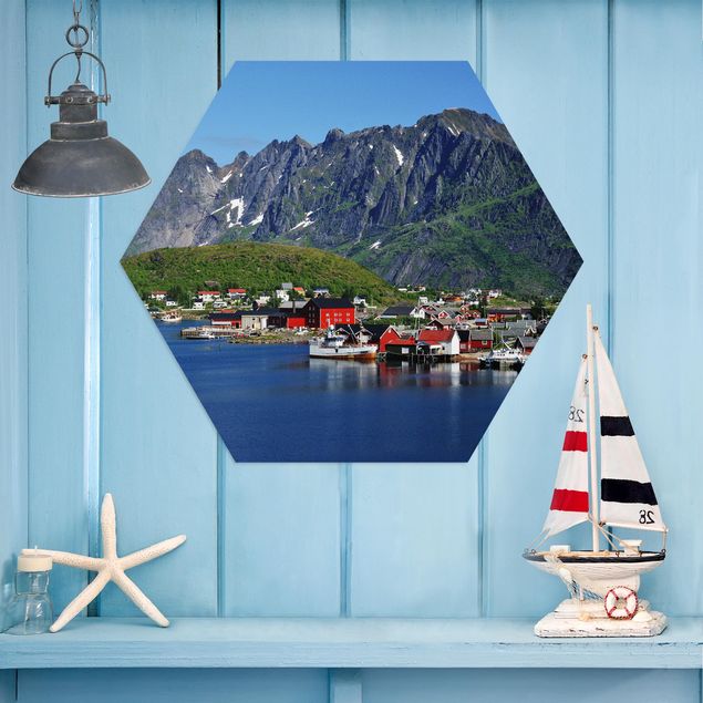Hexagons Aluminium Dibond schilderijen Finnmark