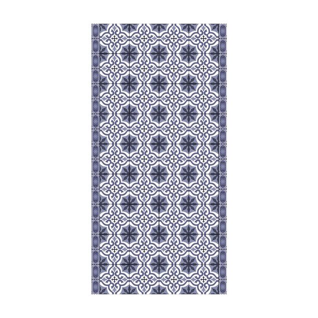 Vloerkleed paars Geometrical Tile Mix Cross Purple