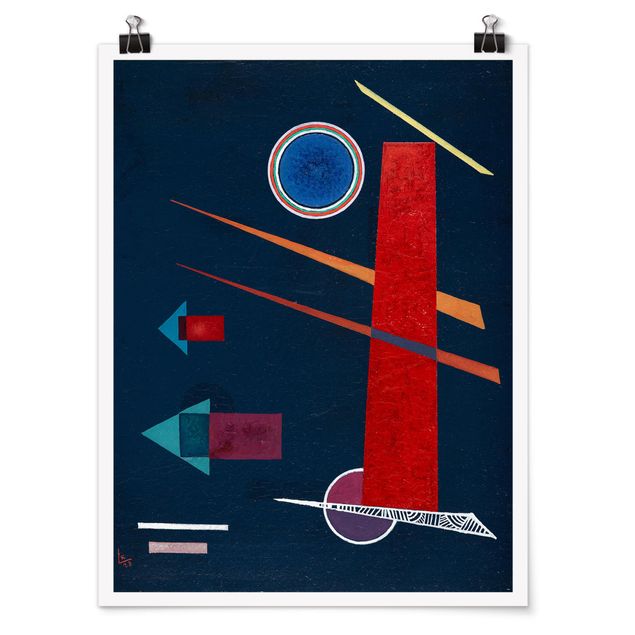 Posters Wassily Kandinsky - Powerful Red