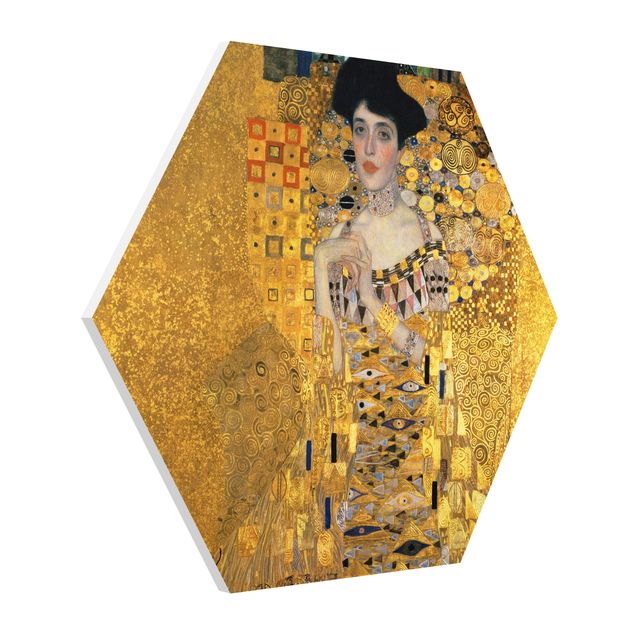Hexagons Forex schilderijen Gustav Klimt - Portrait Of Adele Bloch-Bauer I
