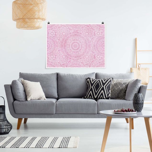 Posters Pattern Mandala Light Pink