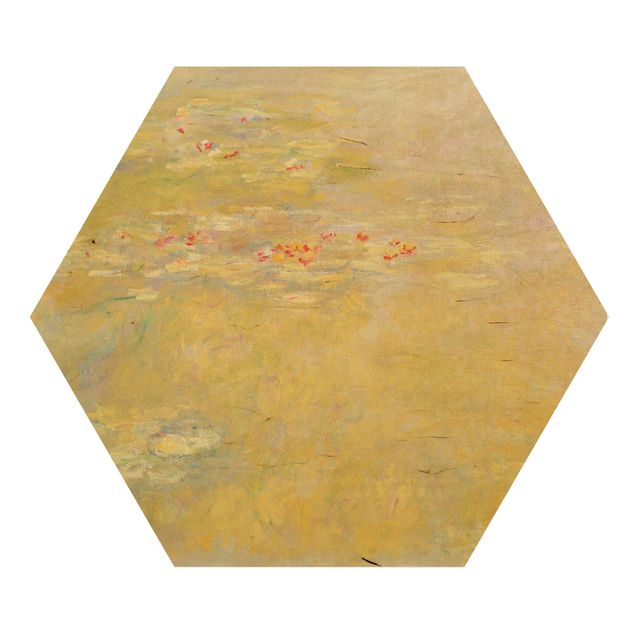 Hexagons houten schilderijen Claude Monet - The Water Lily Pond