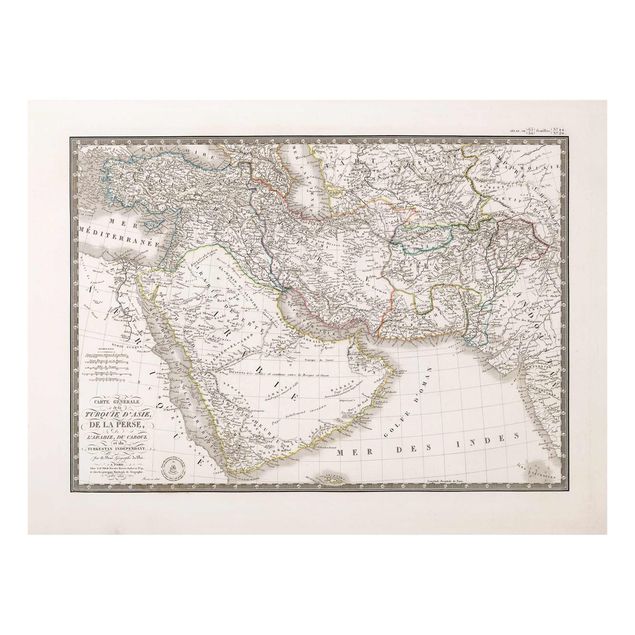 Spatscherm keuken Vintage Map In The Middle East