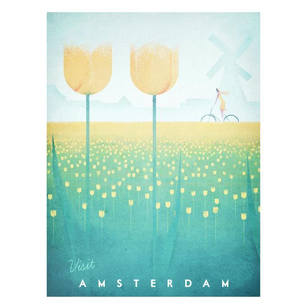 Magneetborden Travel Poster - Amsterdam