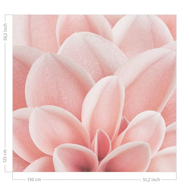 gordijnen bloemen Dahlia Pink Petals Detail