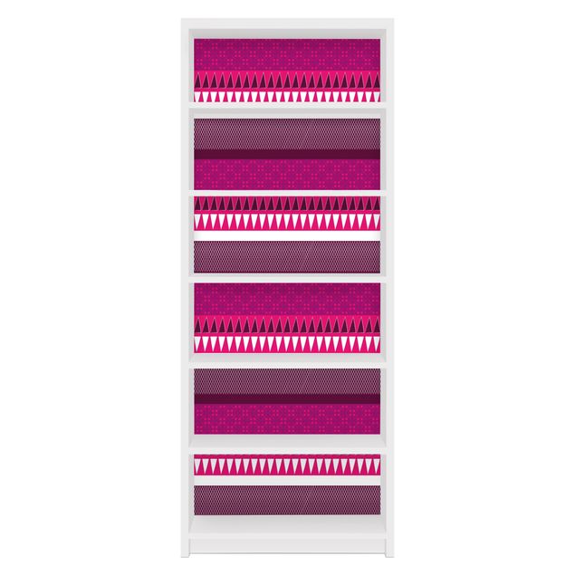 Meubelfolie IKEA Billy Boekenkast Pink Ethnomix