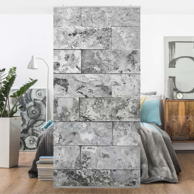 Ruimteverdeler Stone Wall Natural Marble Grey