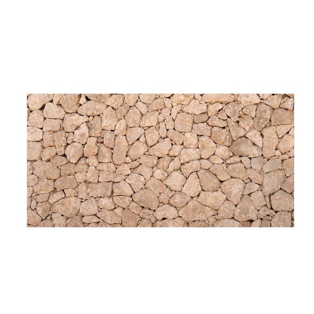 bruin tapijt Apulia Stonewall - Ancient Stone Wall Of Large Stones