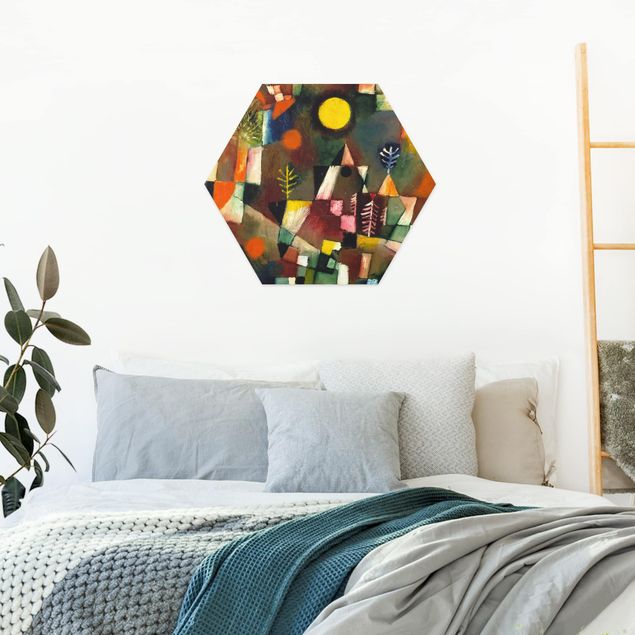 Hexagons Forex schilderijen Paul Klee - The Full Moon