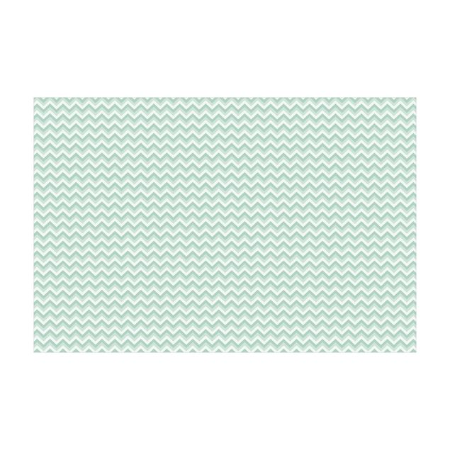 Vinyl tapijt No.YK38 Zigzag Pattern Green