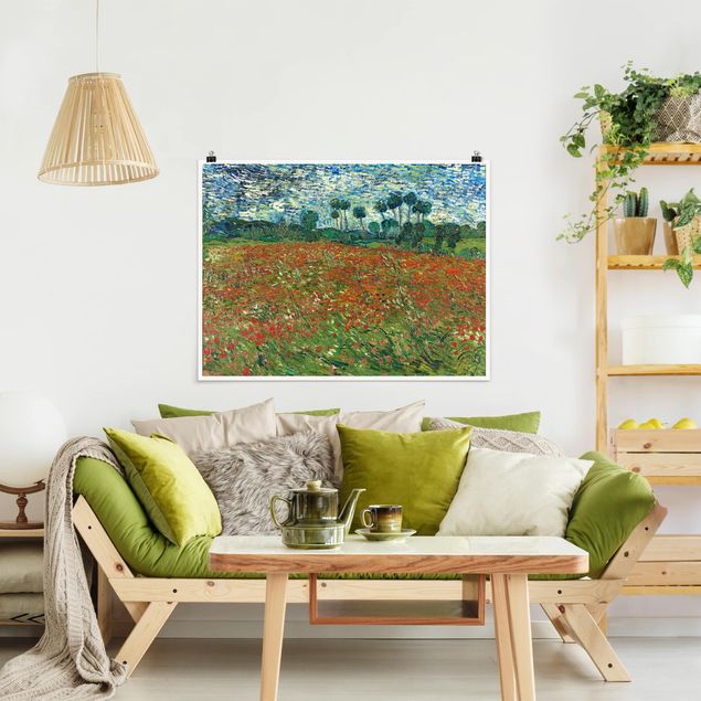 Posters Vincent Van Gogh - Poppy Field