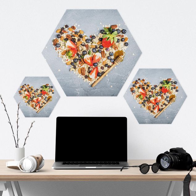 Hexagons Forex schilderijen Heart Of Cereals