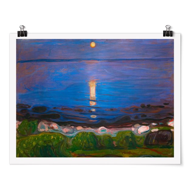 Posters Edvard Munch - Summer Night By The Beach