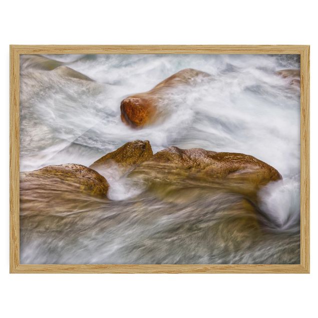 Ingelijste posters The Icy Mountain Stream