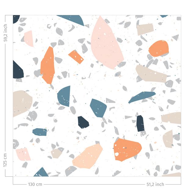 Gordijnen met patroon Detailed Terrazzo Pattern Asti