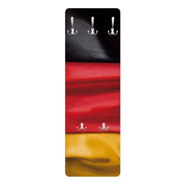 Wandkapstokken houten paneel German Flag in Motion