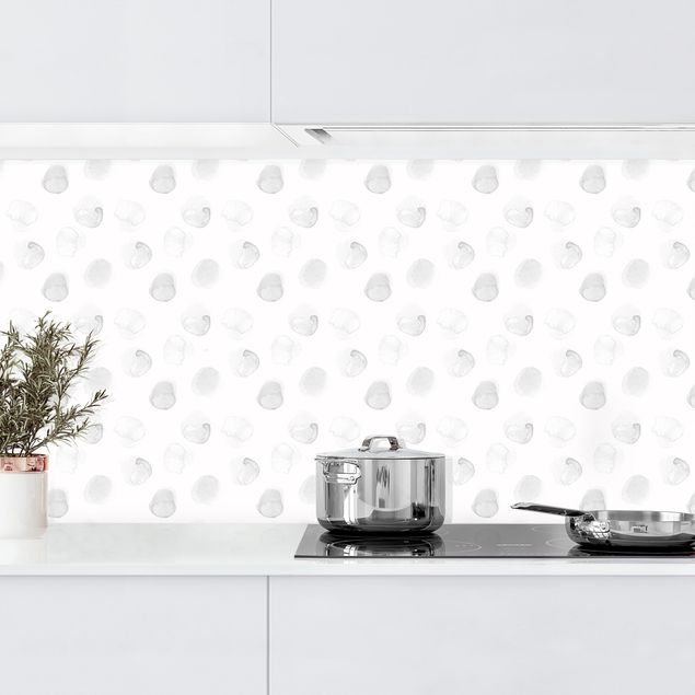 Achterwand voor keuken patroon Watercolour Dots Grey