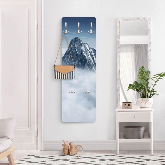 Wandkapstokken houten paneel The Alps Above The Clouds