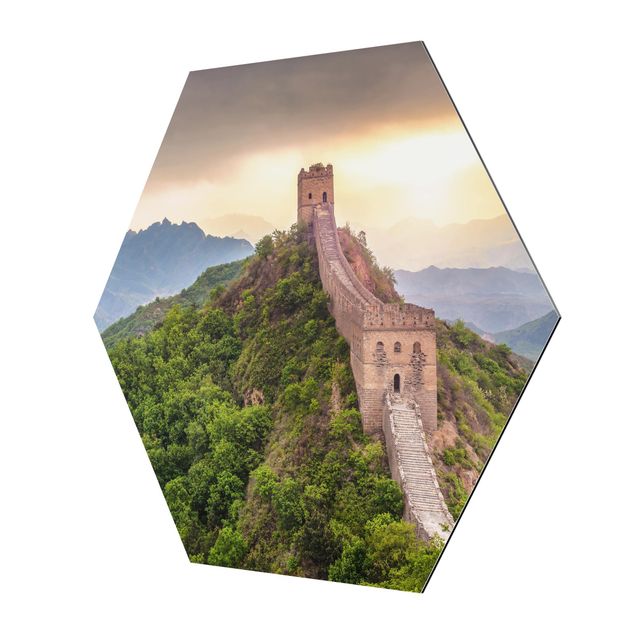 Hexagons Aluminium Dibond schilderijen The Infinite Wall Of China