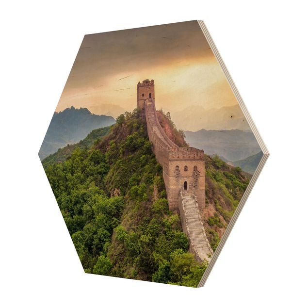 Hexagons houten schilderijen The Infinite Wall Of China