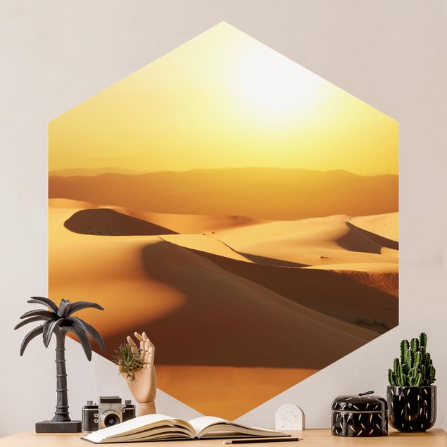 Hexagon Behang The Desert Of Saudi Arabia