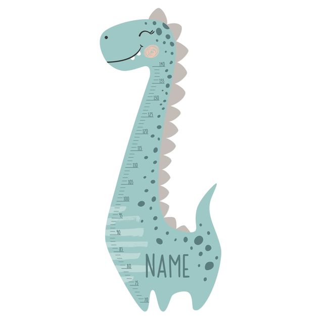 groeimeter met naam Dino boy pastel with custom name
