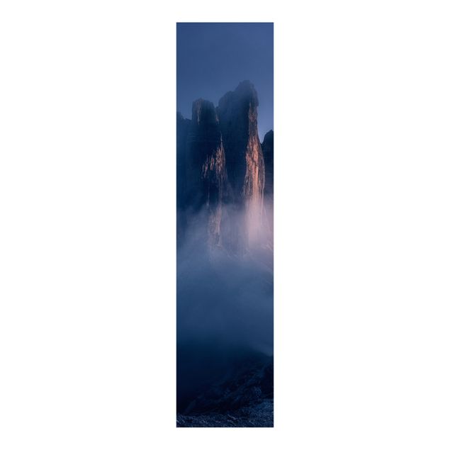 Schuifgordijnen Three Peaks In Blue Light
