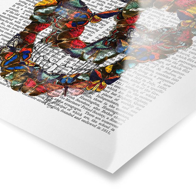 Posters Scary Reading - Butterfly Skull