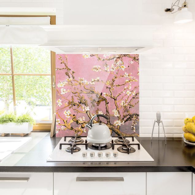Spatscherm keuken Vincent Van Gogh - Almond Blossom In Antique Pink
