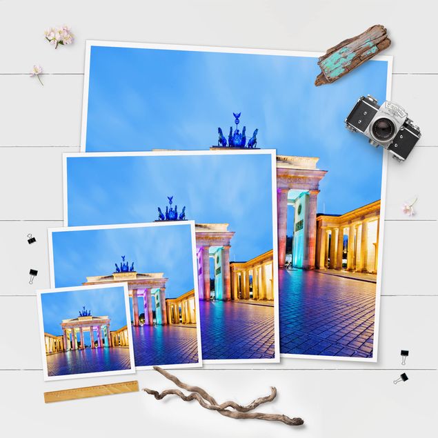 Posters Illuminated Brandenburg Gate